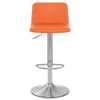 Cape Brushed Steel Stool Orange