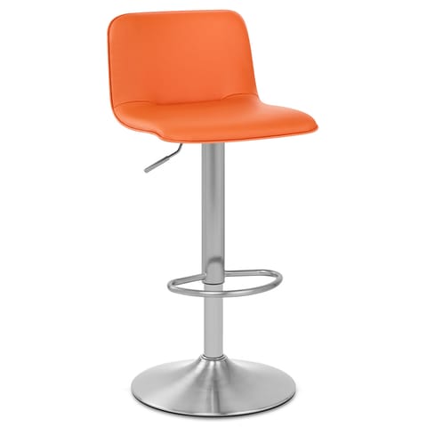 Cape Brushed Steel Stool Orange