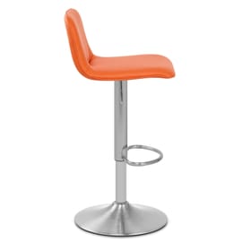 Cape Brushed Steel Stool Orange