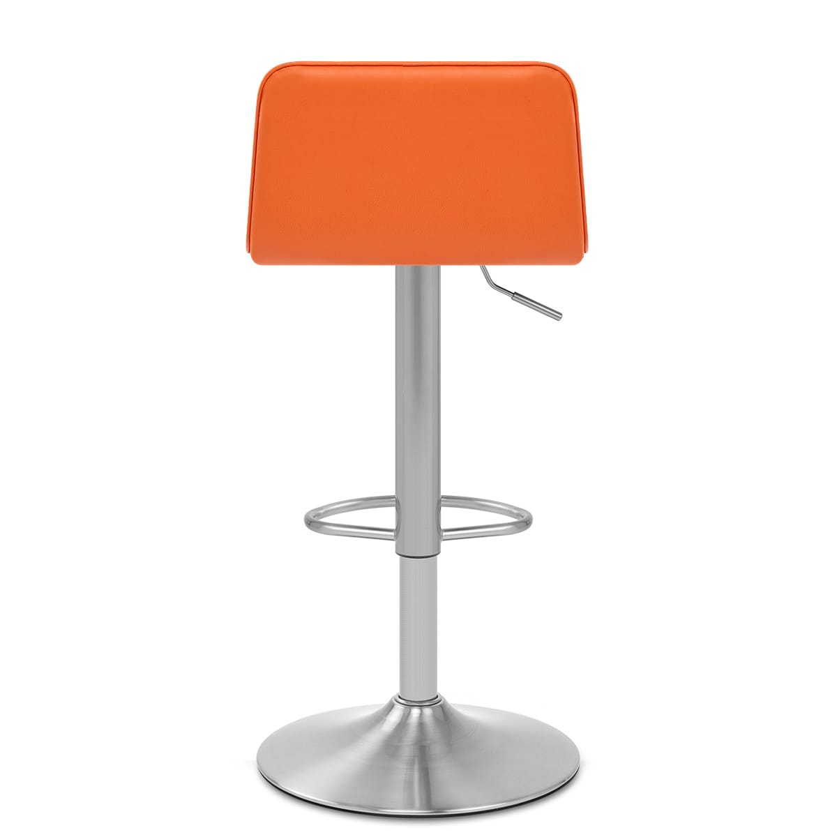 Cape Brushed Steel Stool Orange - Atlantic Shopping