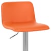 Cape Brushed Steel Stool Orange