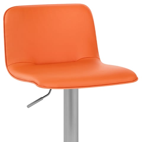 Cape Brushed Steel Stool Orange