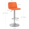 Cape Brushed Steel Stool Orange