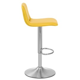 Cape Brushed Steel Stool Yellow