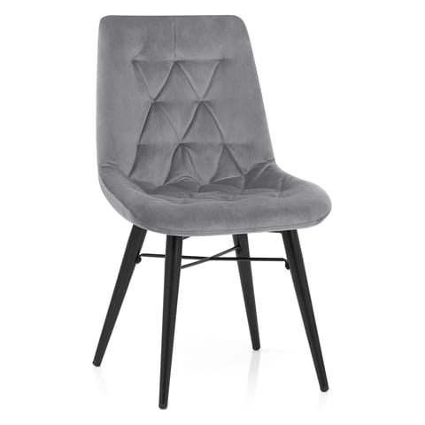 Roxy Dining Chair Grey Velvet