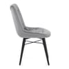 Roxy Dining Chair Grey Velvet