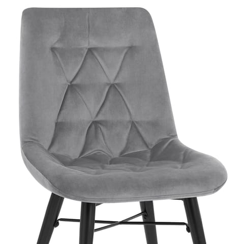 Roxy Dining Chair Grey Velvet