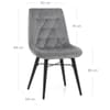 Roxy Dining Chair Grey Velvet