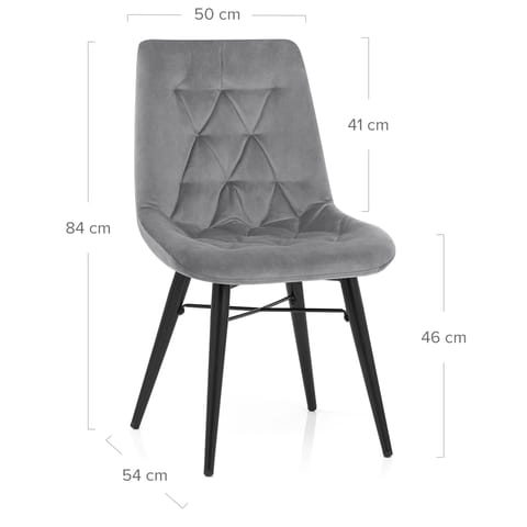 Roxy Dining Chair Grey Velvet