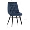 Roxy Dining Chair Blue Velvet