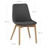 Kobe Dining Chair Oak & Charcoal