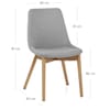 Kobe Dining Chair Oak & Light Grey