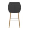 Rio Wooden Stool Charcoal Fabric