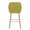 Rio Wooden Stool Green Fabric