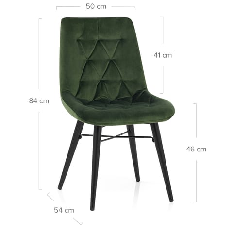 Roxy Dining Chair Green Velvet