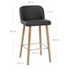 Pacific Wooden Stool Black