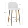 Pacific Wooden Stool White