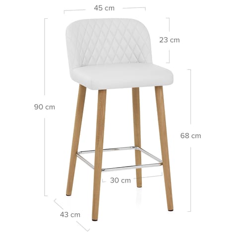 Pacific Wooden Stool White