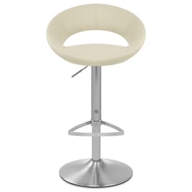 Brushed Crescent Stool Cream