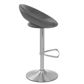 Brushed Crescent Stool Grey