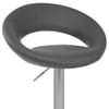 Brushed Crescent Stool Grey