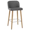 Pacific Wooden Stool Grey