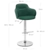 Vista Bar Stool Green Velvet