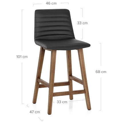 Spritz Wooden Stool Black Dimensions