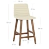 Spritz Wooden Stool Cream