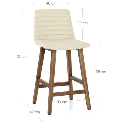 Spritz Wooden Stool Cream Dimensions