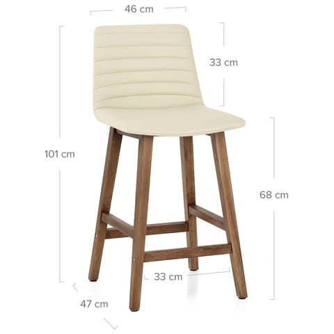 Spritz Wooden Stool Cream