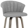 Concerto Wooden Stool Antique Grey Leather