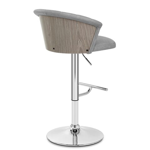 Symphony Bar Stool Antique Grey Leather
