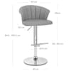 Symphony Bar Stool Antique Grey Leather