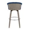 Concerto Wooden Stool Blue Velvet