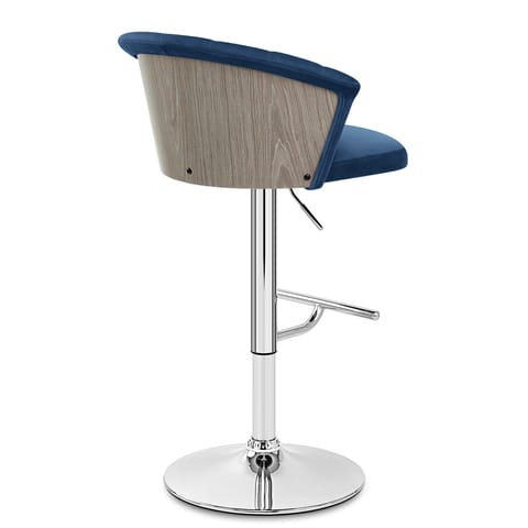Symphony Bar Stool Blue Velvet