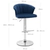 Symphony Bar Stool Blue Velvet