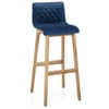 Colt Oak Stool Blue Velvet