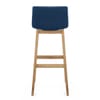 Colt Oak Stool Blue Velvet