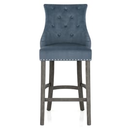 Ascot Bar Stool Blue Fabric