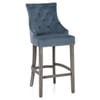 Ascot Bar Stool Blue Fabric
