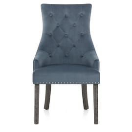 Ascot Dining Chair Blue Fabric