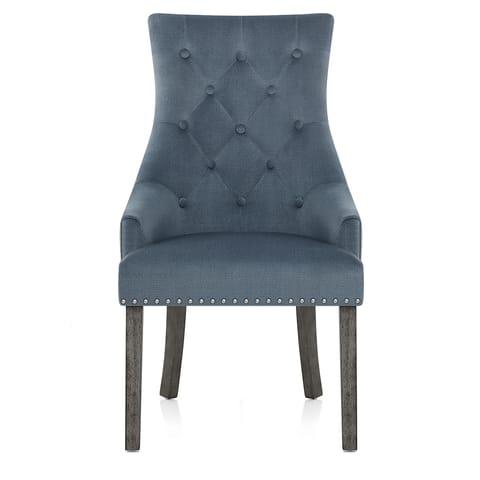 Ascot Dining Chair Blue Fabric