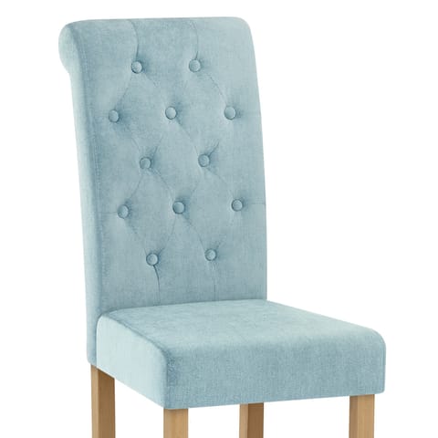 Portland Dining Chair Blue Fabric