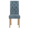 Portland Dining Chair Blue Velvet