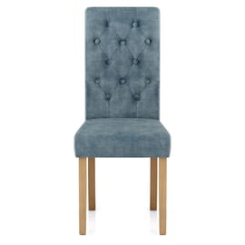 Portland Dining Chair Blue Velvet