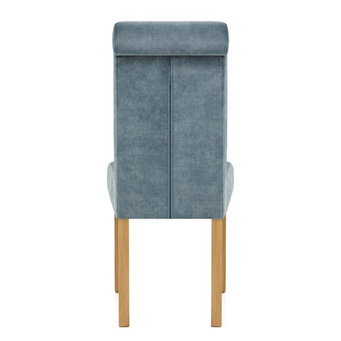 Portland Dining Chair Blue Velvet