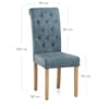 Portland Dining Chair Blue Velvet