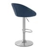 Decco Brushed Stool Blue Velvet