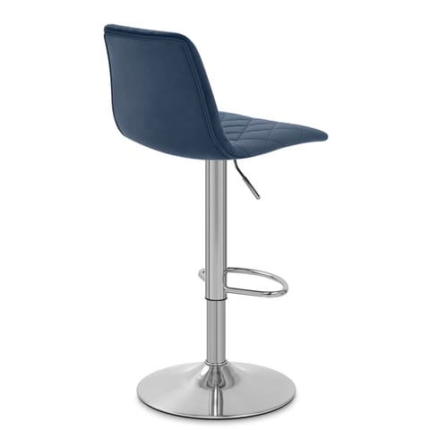 Melody Brushed Stool Blue Velvet